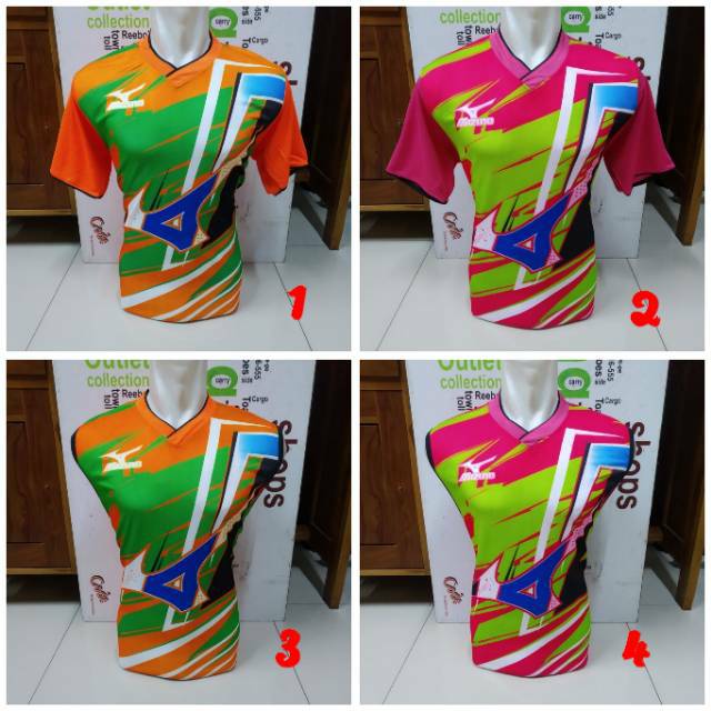 Atasan Lengan Mizuno Printing Juni 2020 Baju Kaos Olahraga Jersey Bola Setelan Futsal / Volly