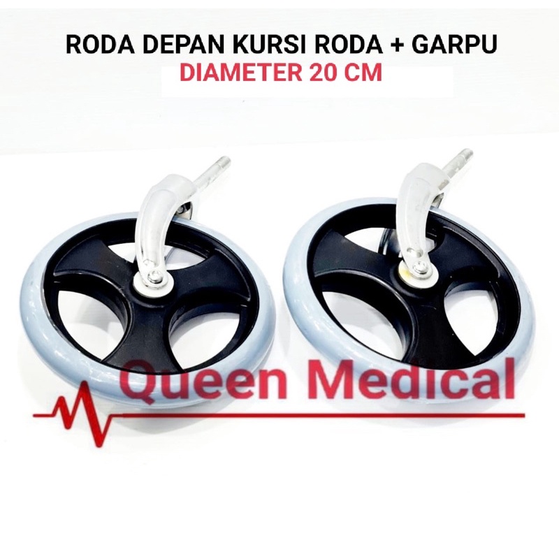 Roda Depan Kursi Roda Travelling Travel + Garpu
