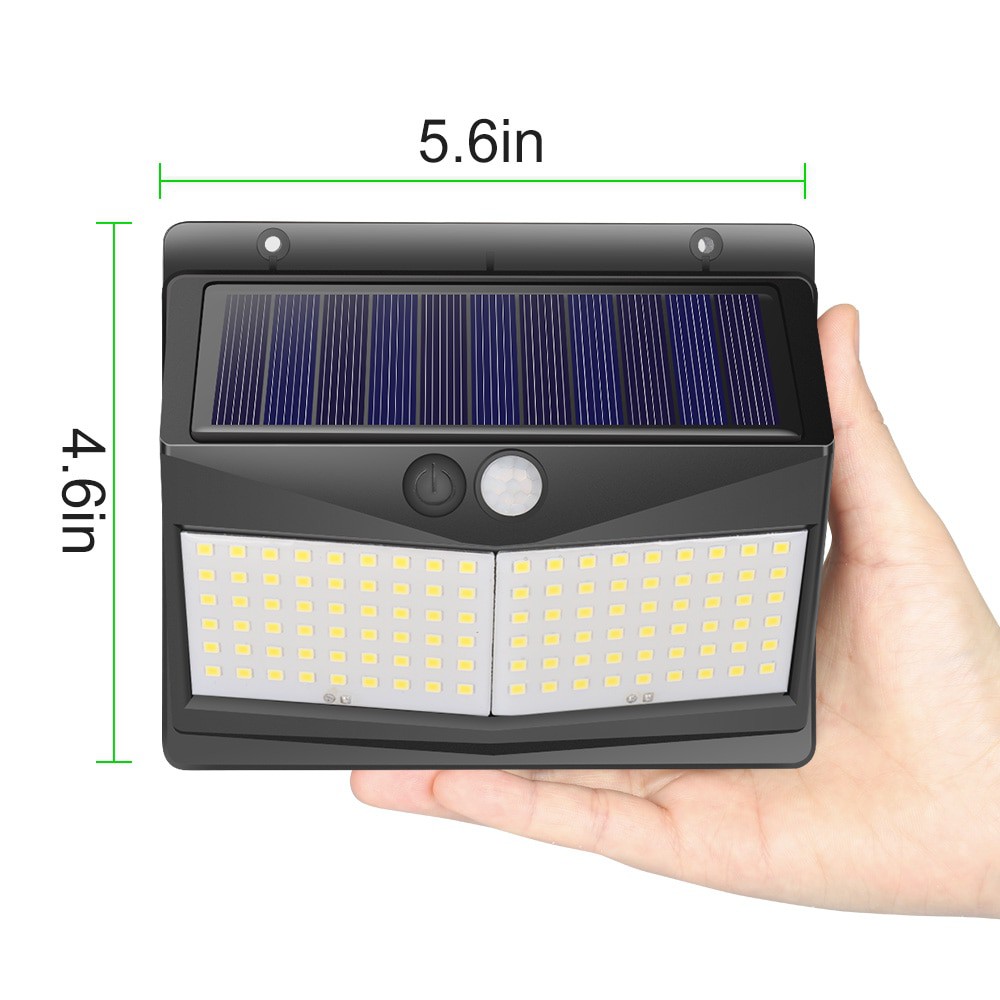 Grab Medan Lampu Solar Panel Sensor Gerak Outdoor Waterproof 108 LED Cool White 1 PCS - SJ025