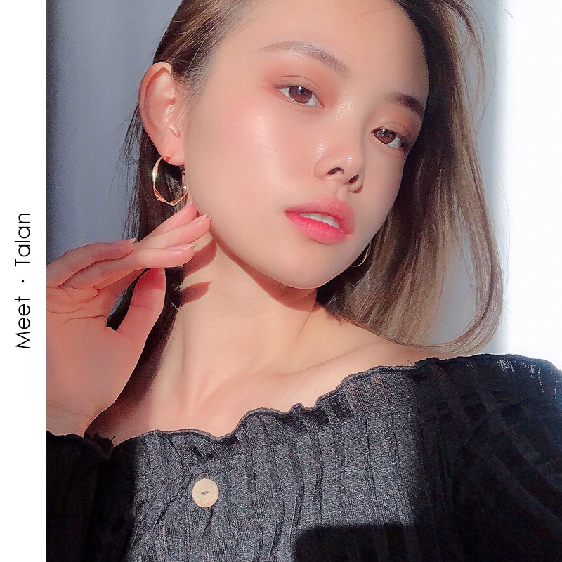 Anting Bulat Besar spiral Klasik Untuk Wanita Aksesoris fashion Korea