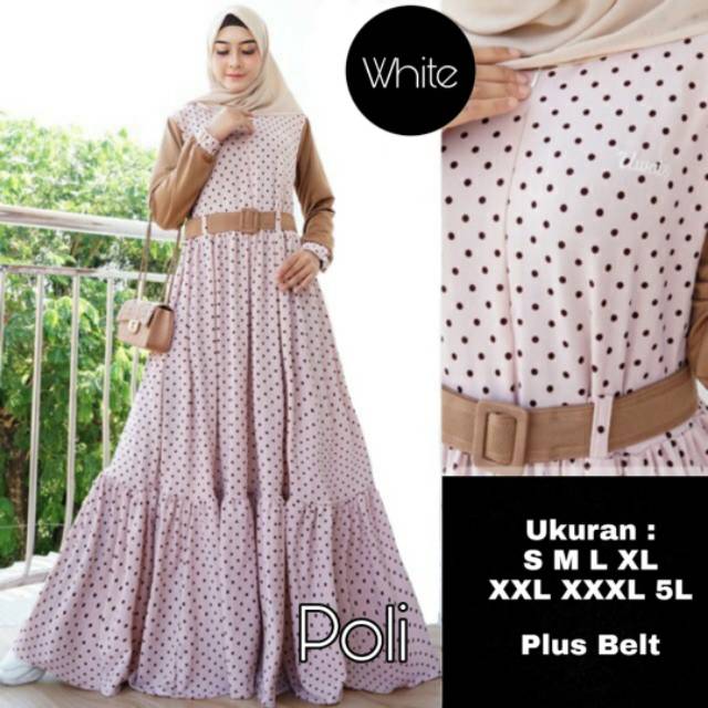 Poli Dress Polka - UKURAN S M L XL XXL XXXL 5L - GAMIS JUMBO - DRESS BIG SIZE - PROMO FLASH SALE