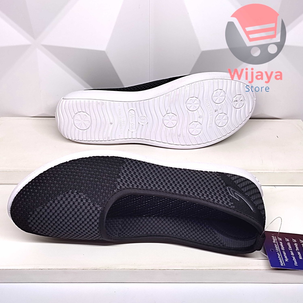 Sepatu Slip On Rajut Wanita New Era Berries Model Flat Ballerina yang Nyaman dan Modis