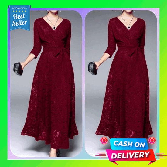 Simply Couture - Dress Katun Outer Midi Short Sleeve Kemeja Lengan Pendek Ikat Dua Warna Polos / Dre