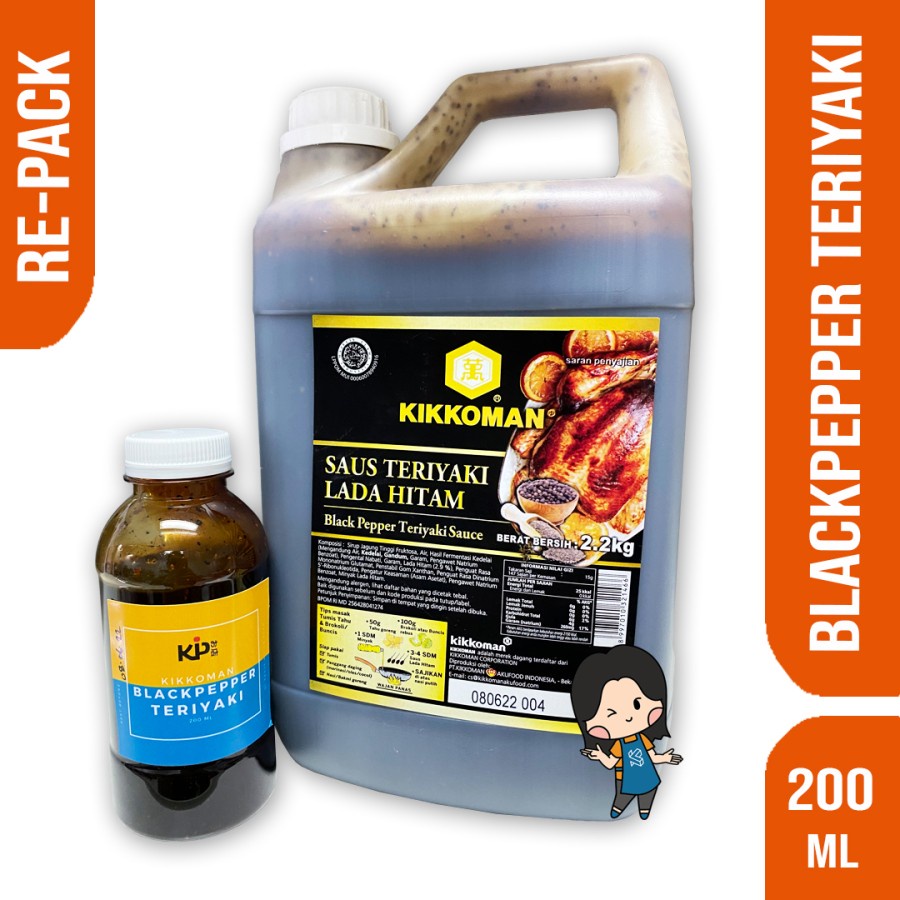 

KIKKOMAN BLACK PEPPER TERIYAKI 200 ML HALAL / KIKKOMAN SAUS TERIYAKI LADA HITAM