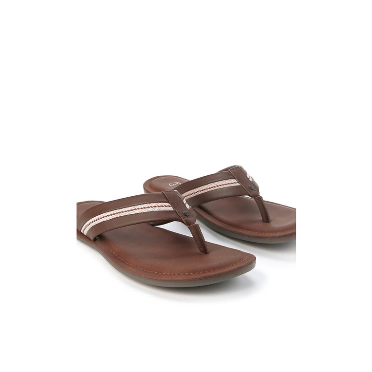 SANDAL JEPIT KULIT HUSH PUPPIES PRIA ORIGINAL CASUAL ASLI COKLAT HM12