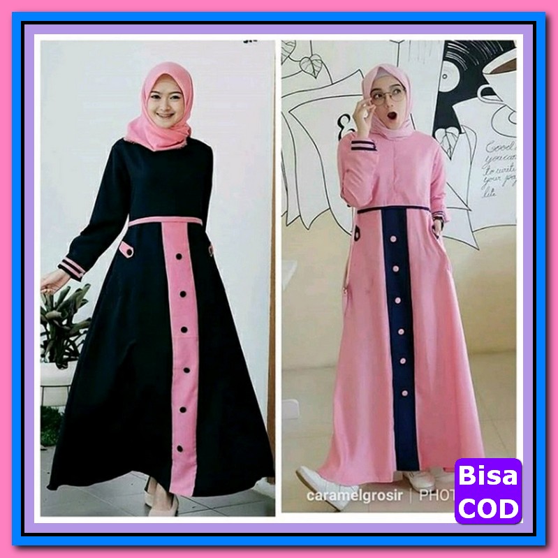 Trand Model Baju Gamis Remaja Terbaru I_Muslimah Kekinian 2021 Ga AT112 Tya Dress