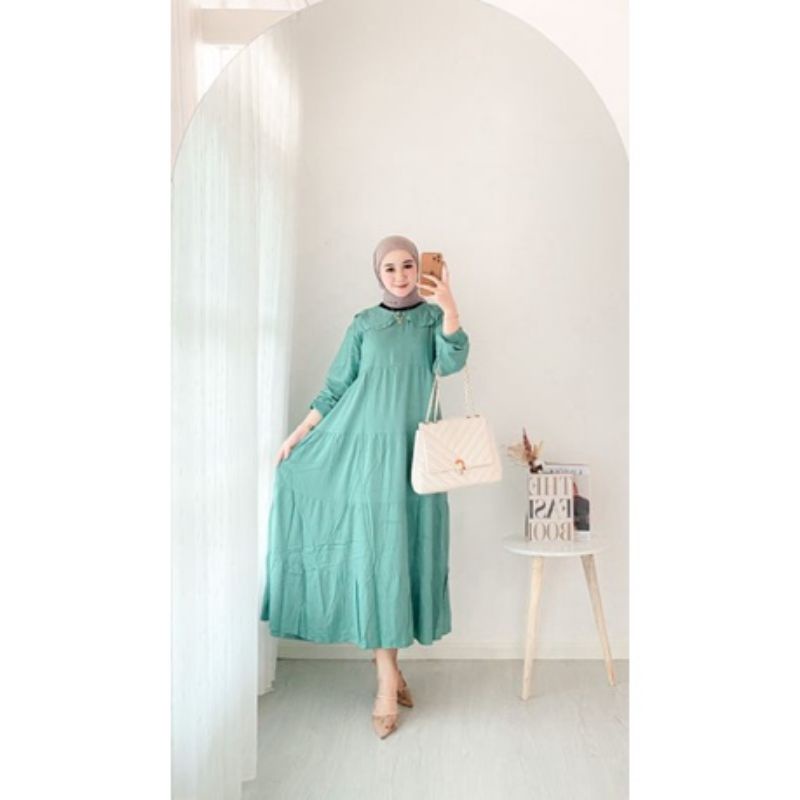 MIDI DRESS MUSLIM PREMIUM / MIDI DRESS KOREA / MIDI DRESS TWILL