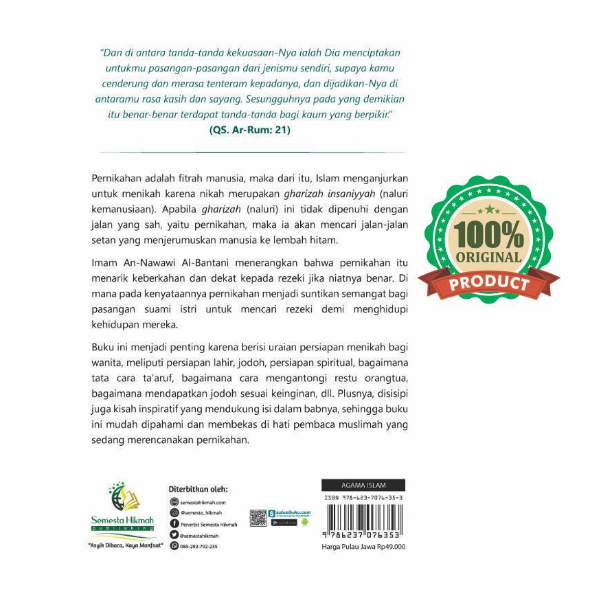 Buku Inspirasi: 40 Bekal Lelaki dan Wanita Sebelum Menikah _ Buku Pernikahan - Kado Pernikahan - Buku Islami - Best Seller-6