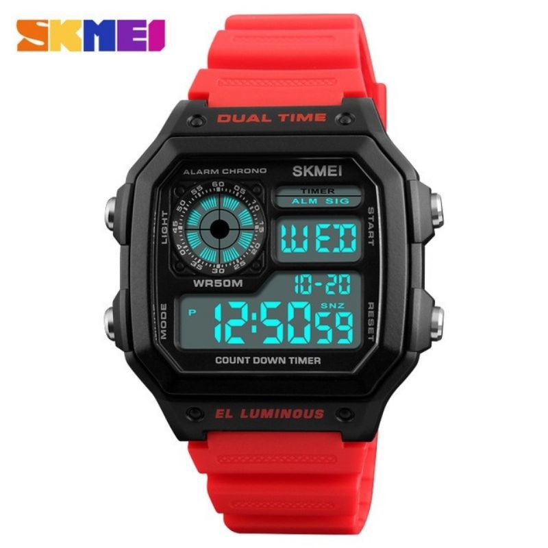 JAM TANGAN UNISEX SKMEI 1299 Jam Tangan Pria Wanita Digital Anti AIR_JAM tangan sporty jam tangan. SPORT PRIA digital SKMEI ORIGINAL TAHAN AIR JAM TANGAN RUBBER PRIA_JAM TANGAN COWOK TERLARIS FREE BATRAI CADANGAN