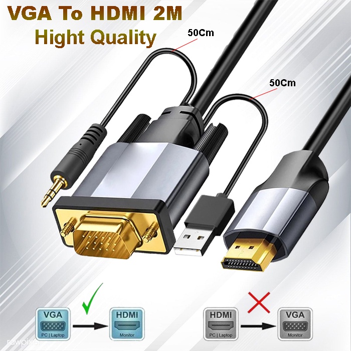 Kabel VGA to HDMI / VGA to HDTV 1.8M / 2M