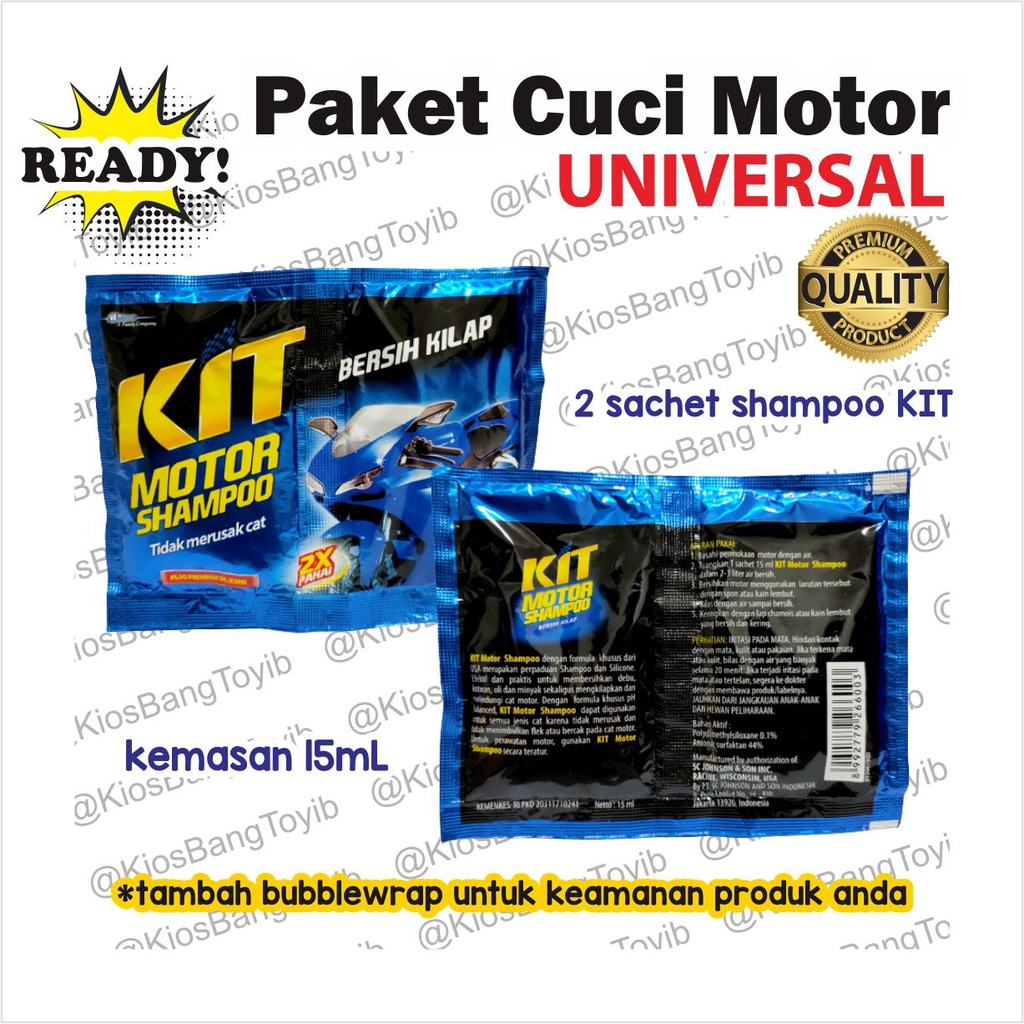 Paket Cuci Motor Bang Toyib - Kanebo Lap Chamois Shampoo Motor Poles Motor (1set)