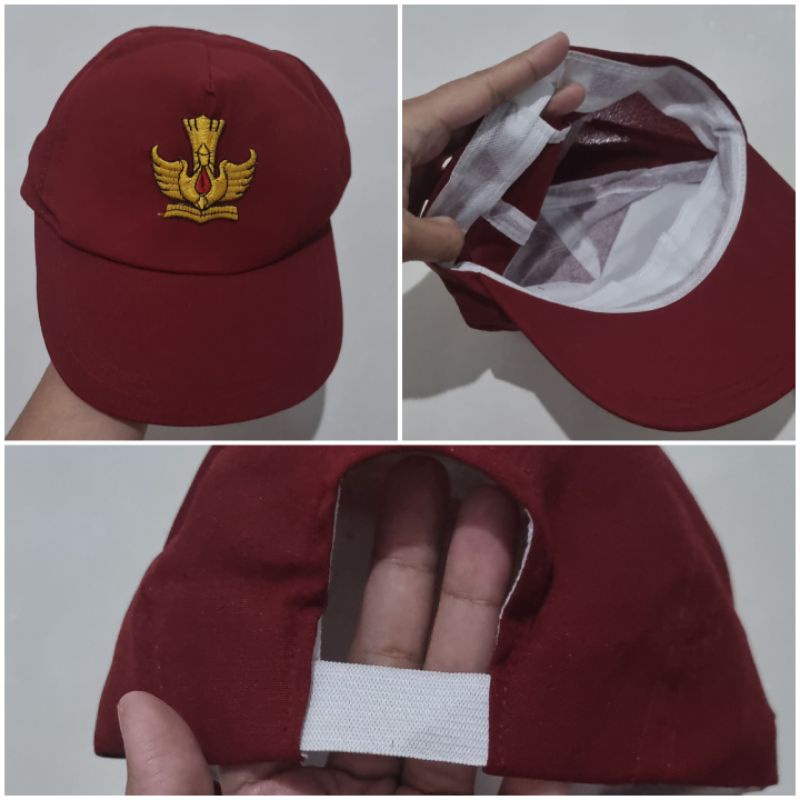 Topi SD | Topi MI | Topi Merah Putih | Topi SD Merah | Merah Putih logo Biru | Hijau Putih