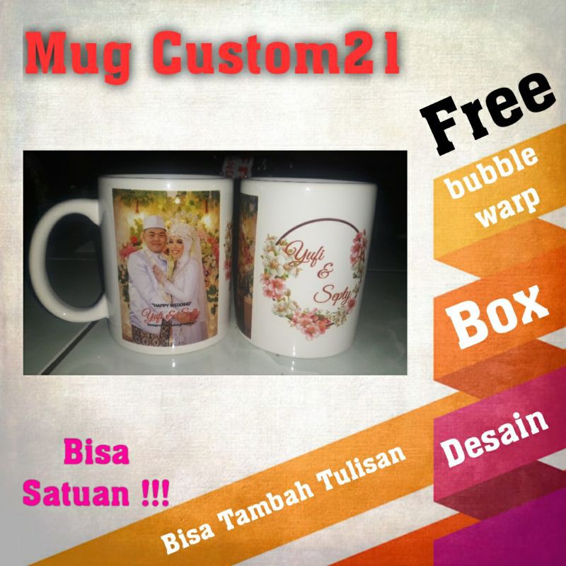 mug custom ( bisa pakai foto sendiri dan tambah tulisan )