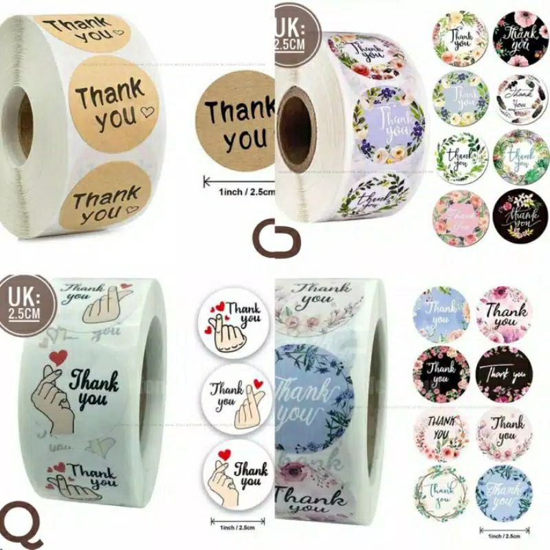 

50pcs stiker terimakasih tank you for order