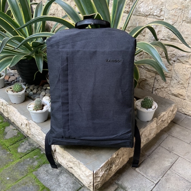 KANGOL URBAN CANVAS LAPTOP BACKPACK DARK GREY