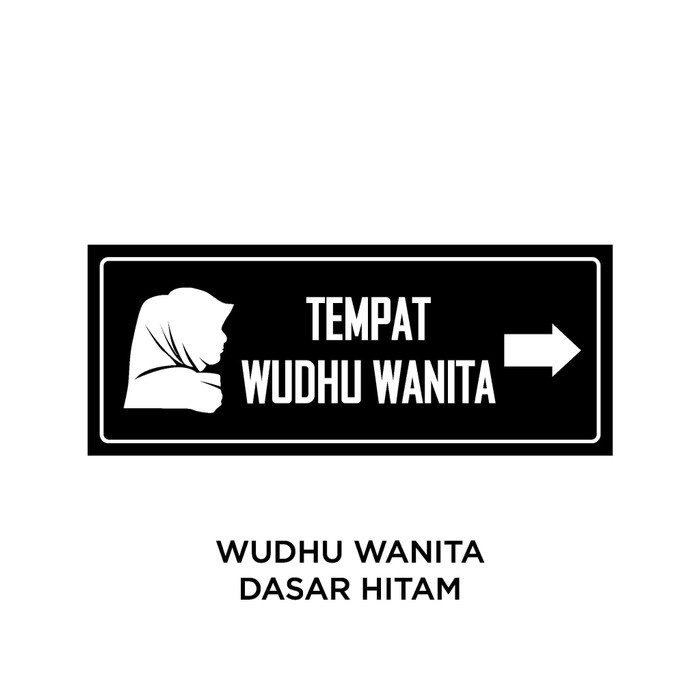 Otello - Tempat Wudhu Wanita Sign Board Akrilik Signage Acrylic Label Nama Ruangan