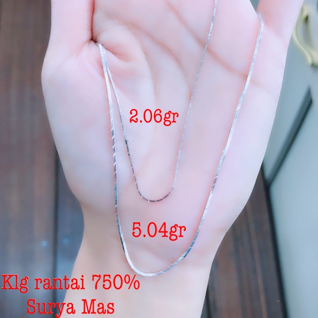 Kalung rantai emas 750%