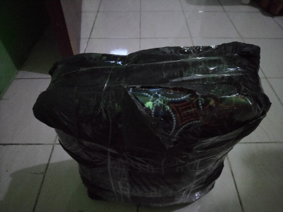 Batik Couple Keluarga Sania Ruffle Ori Ndoro Jowi Dnt Motif Seno Biru