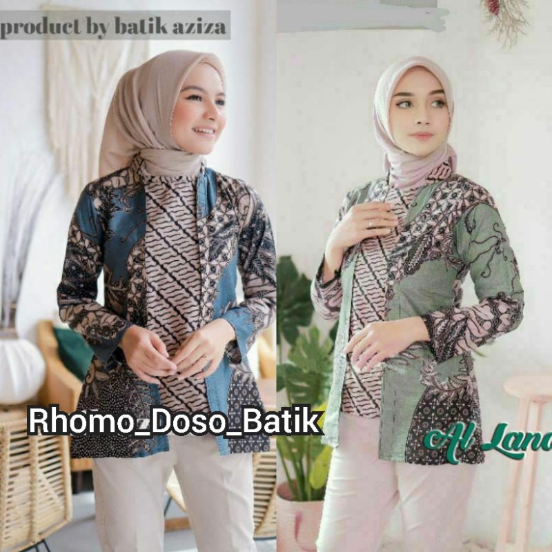 BAJU BATIK WANITA MODERN MONALISA GENES M,L,XL,XXL asli PEKALONGAN