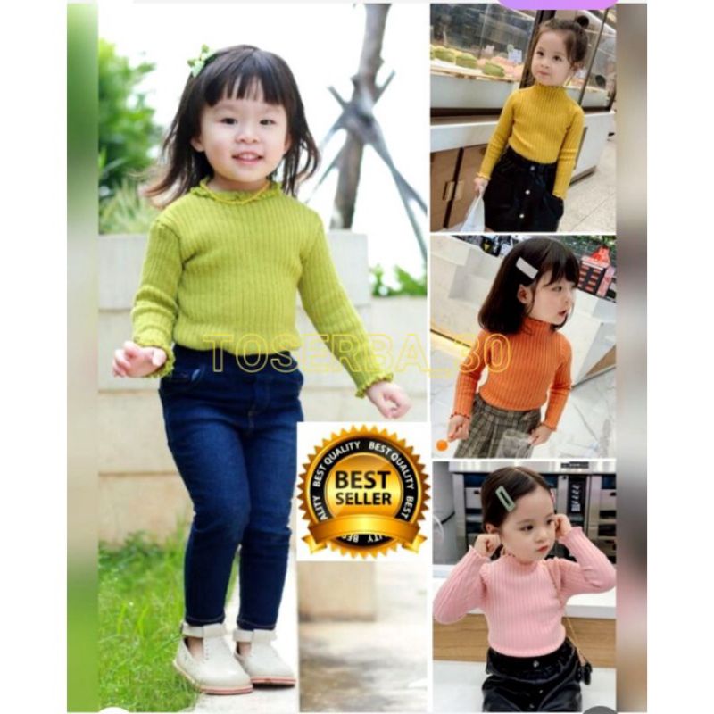 Baju Rajut Anak Perempuan Gaya Korea Atasan Anak Perempuan Usia 2 3 4 Tahun