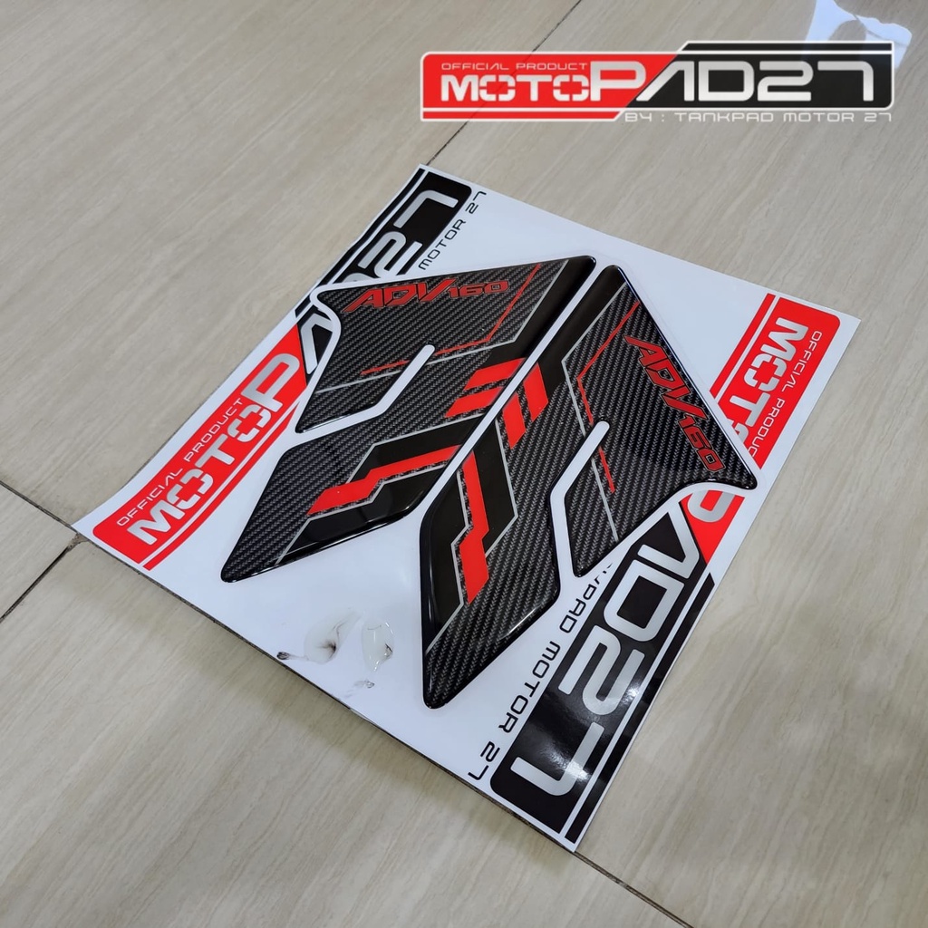 stiker body samping depan honda ADV 160 carbon resin premium