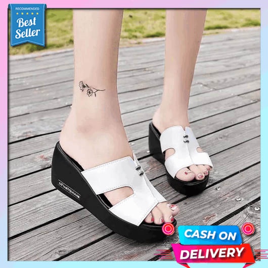 Sandal Wanita Pesta Transparan Jepit Hak Empuk Wanita B7H4 Selop Cod Murah Lucu Korea Tinggi Import 