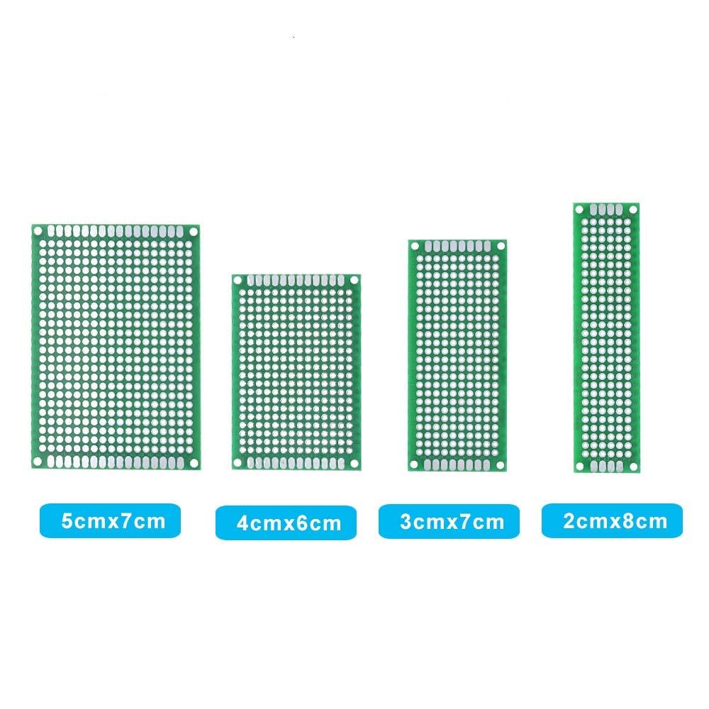 Papan Sirkuit Cetak Agustina 2x8cm 3x7cm Double Side Circuit Board Test Protoboard 5x7 4x6 3x7 2x8cm 5x7cm Papan Tempat Roti