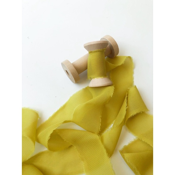 

Chiffon ribbon in Tuscan Sun / Silk ribbon