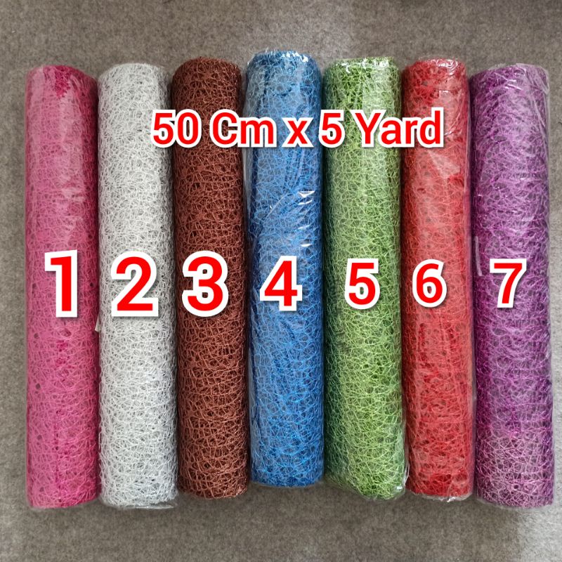 1 ROLL KERTAS JARING BUKET BUNGA / POLYNET WRAPPING BUKET /  POLYNET SPIDER MESH ROLL