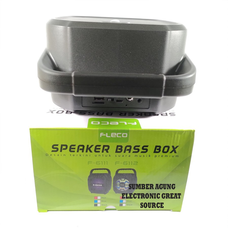 Fleco Speaker Bass Box F6112 F6111 6.5inch 1500mAh Portable Blueooth P