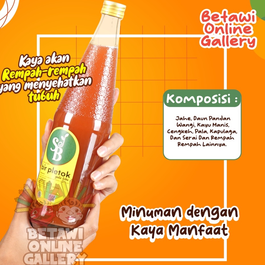 Bir Pletok Khas Betawi Botol Besar 600ML ( SB )