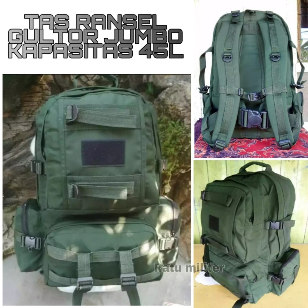 tas ransel gultor jumbo original tni hijau army - Ratu militer