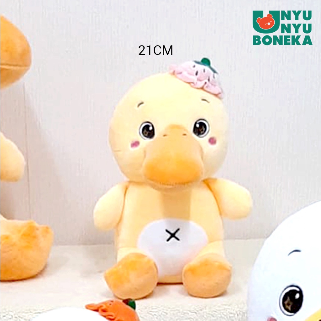 boneka bebek duck animal topi stroberi