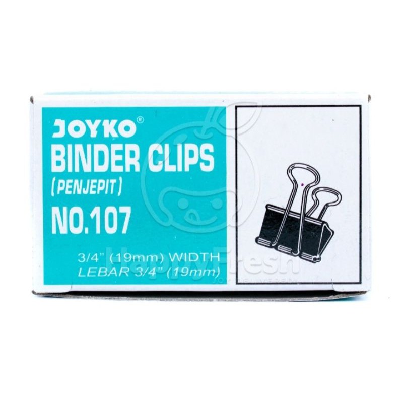 

Binder Clips 1 pak isi 12 pcs size 19 mm perhatian harga per pak