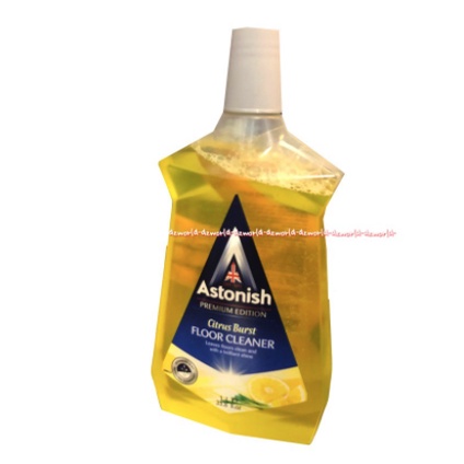 Astonish Citrus Burst Floor Cleaner 1L Cairan Pembersih Lantai Wangi Jeruk Lemon 1 Litter Astonis Floors Cleanser Ngeperl