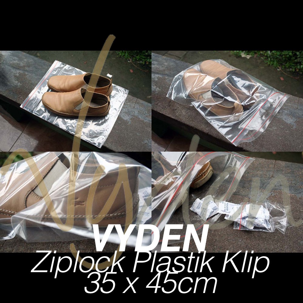 Plastik Klip 35 x 45cm 10 BUAH Ziplock Sepatu Tas Baju Jersey Jaket Paking MURAH