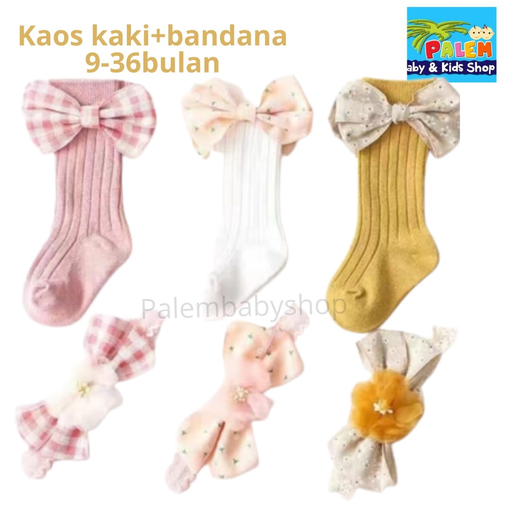 catell love kaos kaki anak set bandana murah terbaru