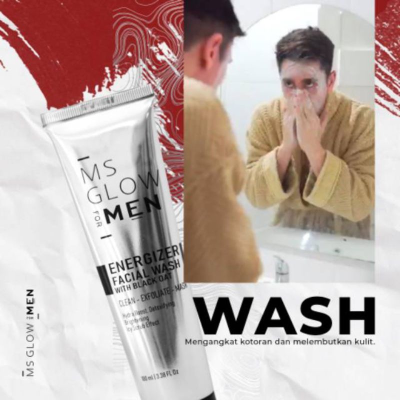 Ms Glow For Men Facial Wash | Sabun Cuci Muka Pria Ms Glow Men