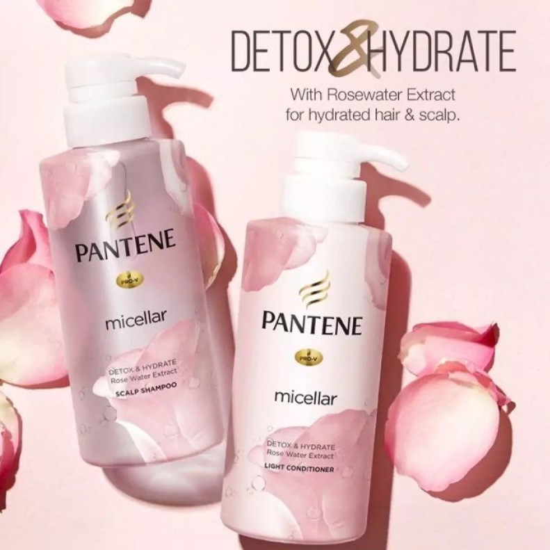 [FREE GIFT] PANTENE SHAMPO MICELLAR CLEANSE & HYDRATE ROSE WATER 300ML & 530ML
