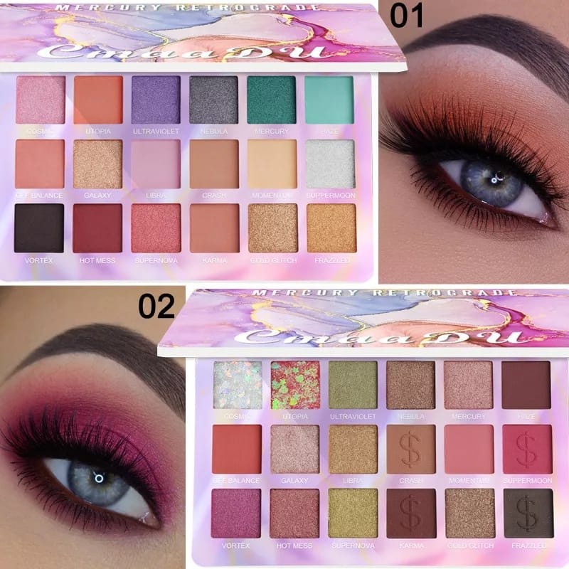 MakeUp Make Up Alat Kecantikan Eyeshadow LAMEILA Palette Matte and Glitter Eye Shadow Nude Shade Warna Matte