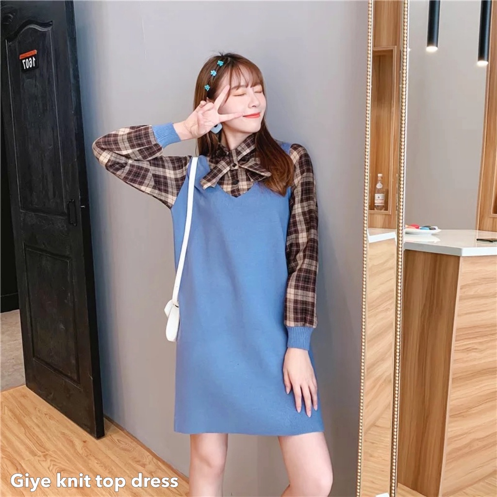 Giye knit top dress -Thejanclothes