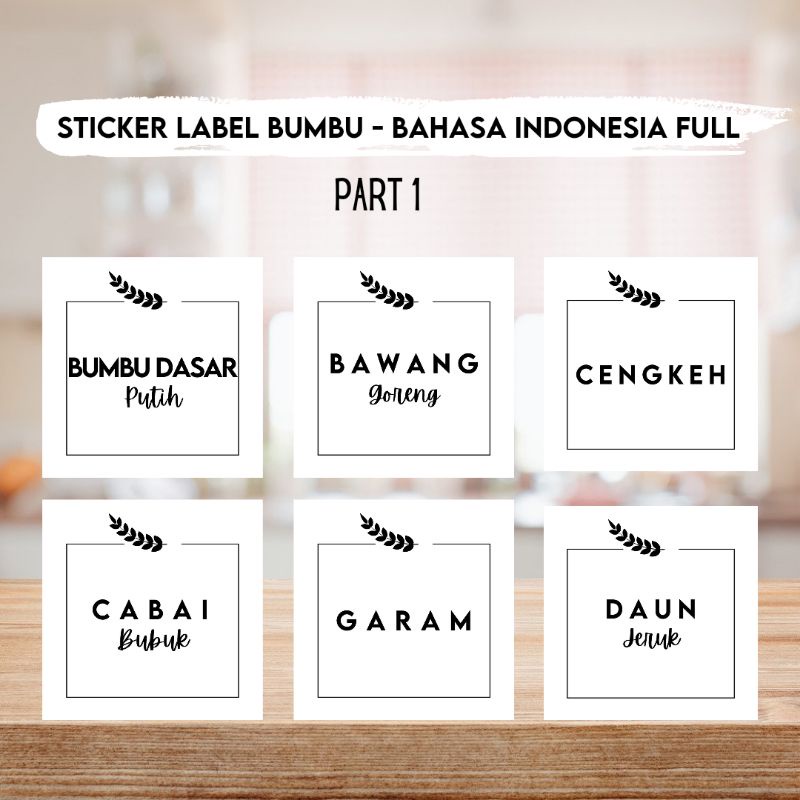

Sticker Label Bumbu Aesthetic Kekinian Meal Preparation Indo Part 1