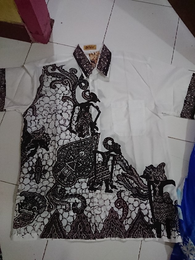 Kemeja Batik Wayang Putihan Kemeja Warna Putih Keren Motif Wayang