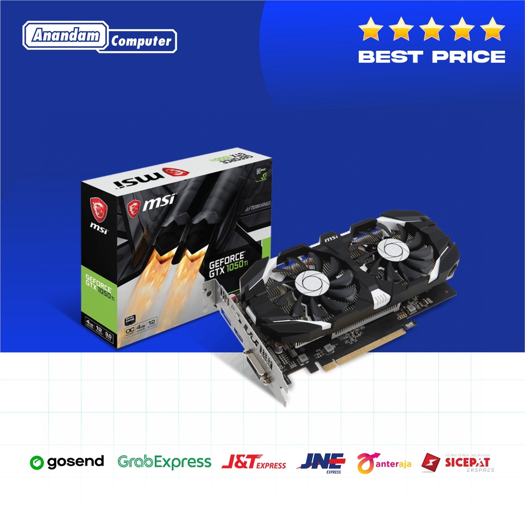 MSI GeForce GTX 1050TI 4GB GDDR5 OCV1