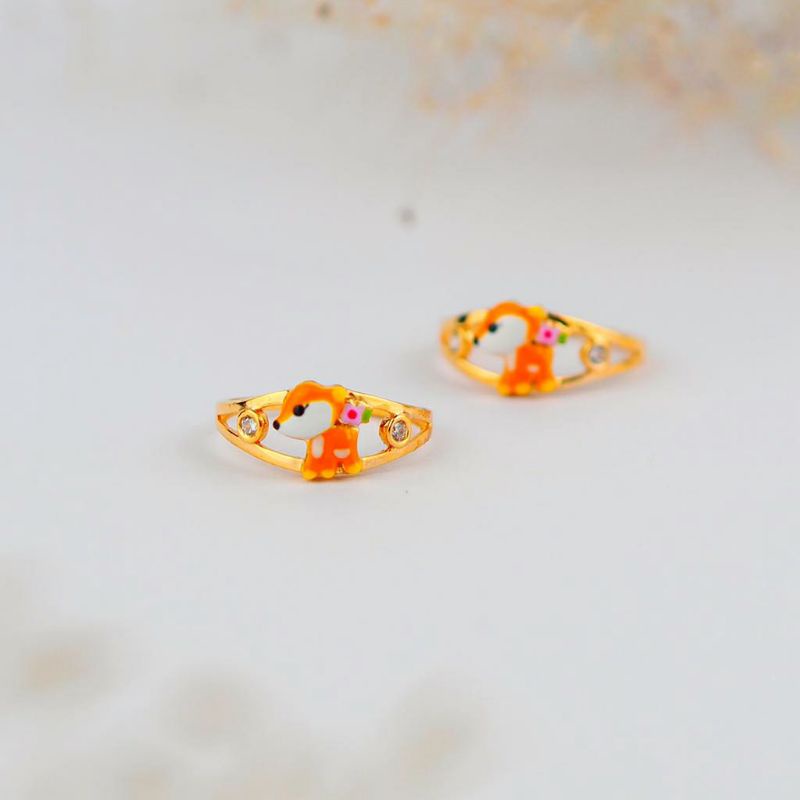 Cincin Emas Anak Kancil Cat - Toko Emas Gadjah