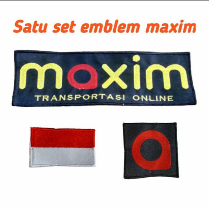 BIG SALE!!! Emblem MAXIM Terbaru Full Bordir / Emblem TERMURAH TERLARIS