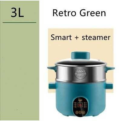 Smart Rice Cooker Penanak Mini Cooker 3L 600W with Steamer - JWS-3003A - Green