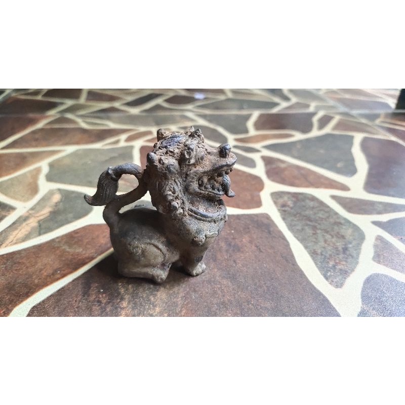 patung antik unik perunggi singo barong majapahit asli temuan langka kuno antik