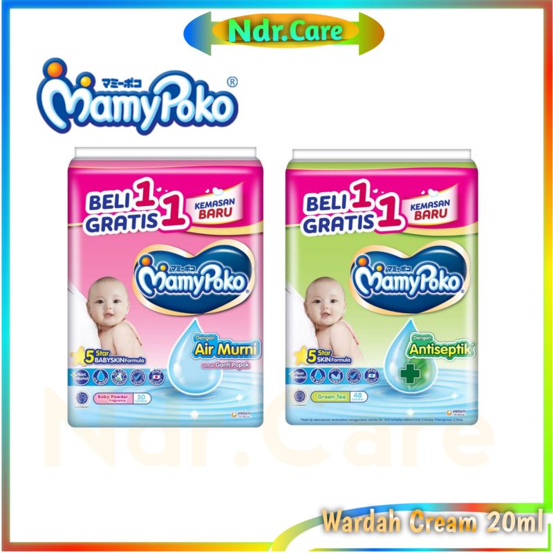 Mamy poko Wipes fragrance &amp; non fragrance kemasan 1 free 1