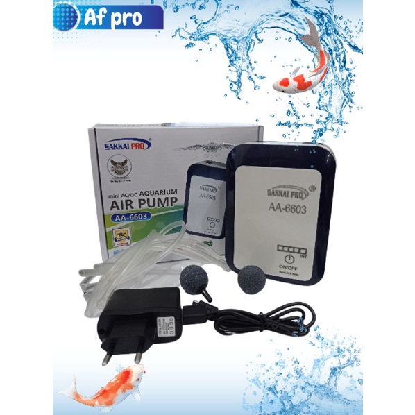 POMPA UDARA AIRPUMP MINI AC/DC AQUARIUM SAKKAI PRO AA 6603